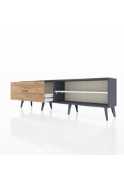 Arges TV Ünitesi Tek Raflı Tek Çekmeceli  176x30x51 Antrasit-Aytaşı/Çam