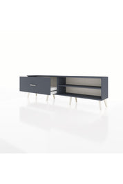 Arges TV Ünitesi Tek Raflı Tek Çekmeceli  176x30x51 Antrasit-Antrasit/Antrasit