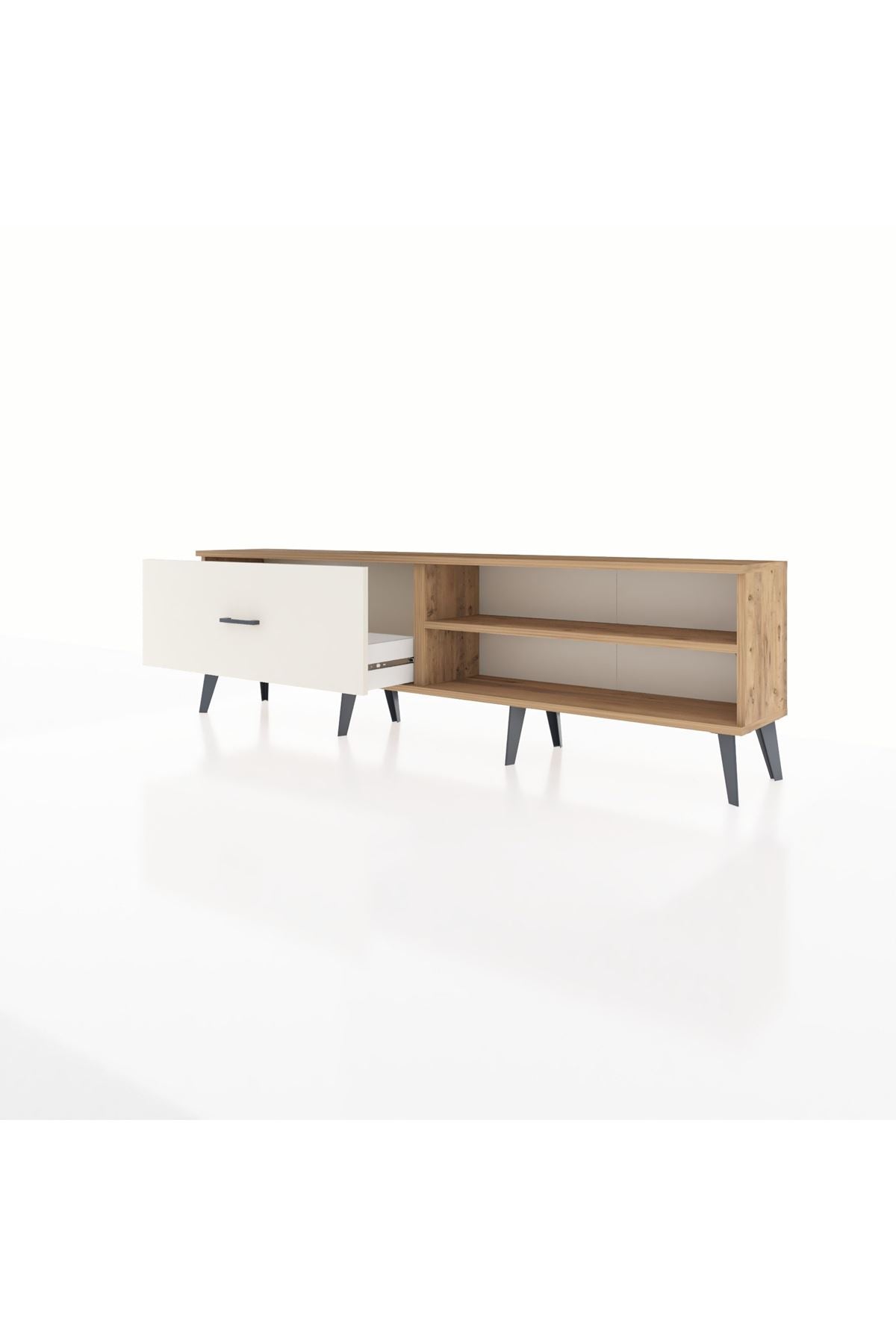 Arges TV Ünitesi Tek Raflı Tek Çekmeceli  176x30x51 Çam-Çam/Aytaşı