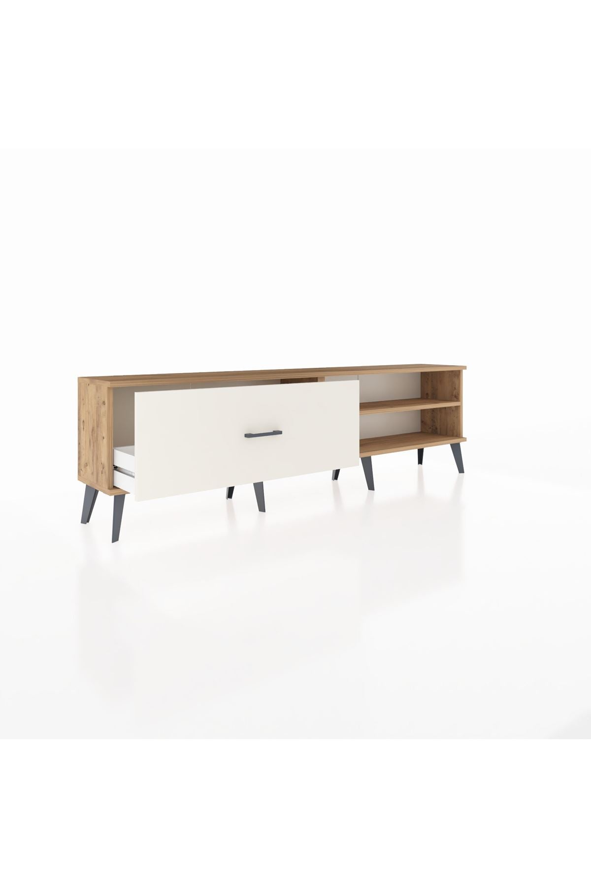 Arges TV Ünitesi Tek Raflı Tek Çekmeceli  176x30x51 Çam-Çam/Aytaşı