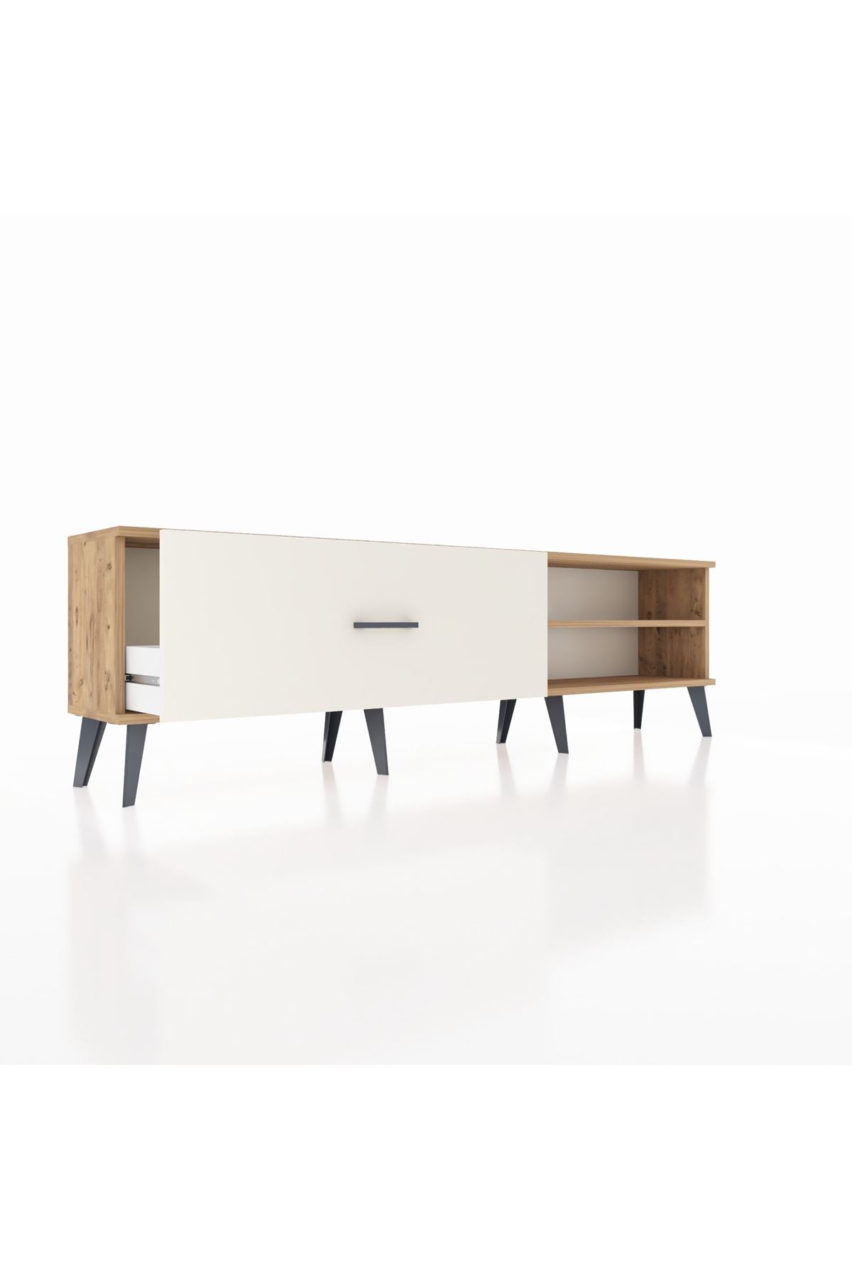 Arges TV Ünitesi Tek Raflı Tek Çekmeceli  176x30x51 Çam-Çam/Aytaşı