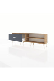 Arges TV Ünitesi Tek Raflı Tek Çekmeceli  176x30x51 Çam-Çam/Antrasit