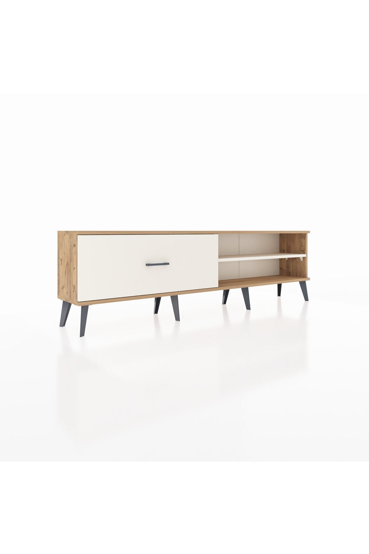 Arges TV Ünitesi Tek Raflı Tek Çekmeceli  176x30x51 Çam-Aytaşı/Aytaşı