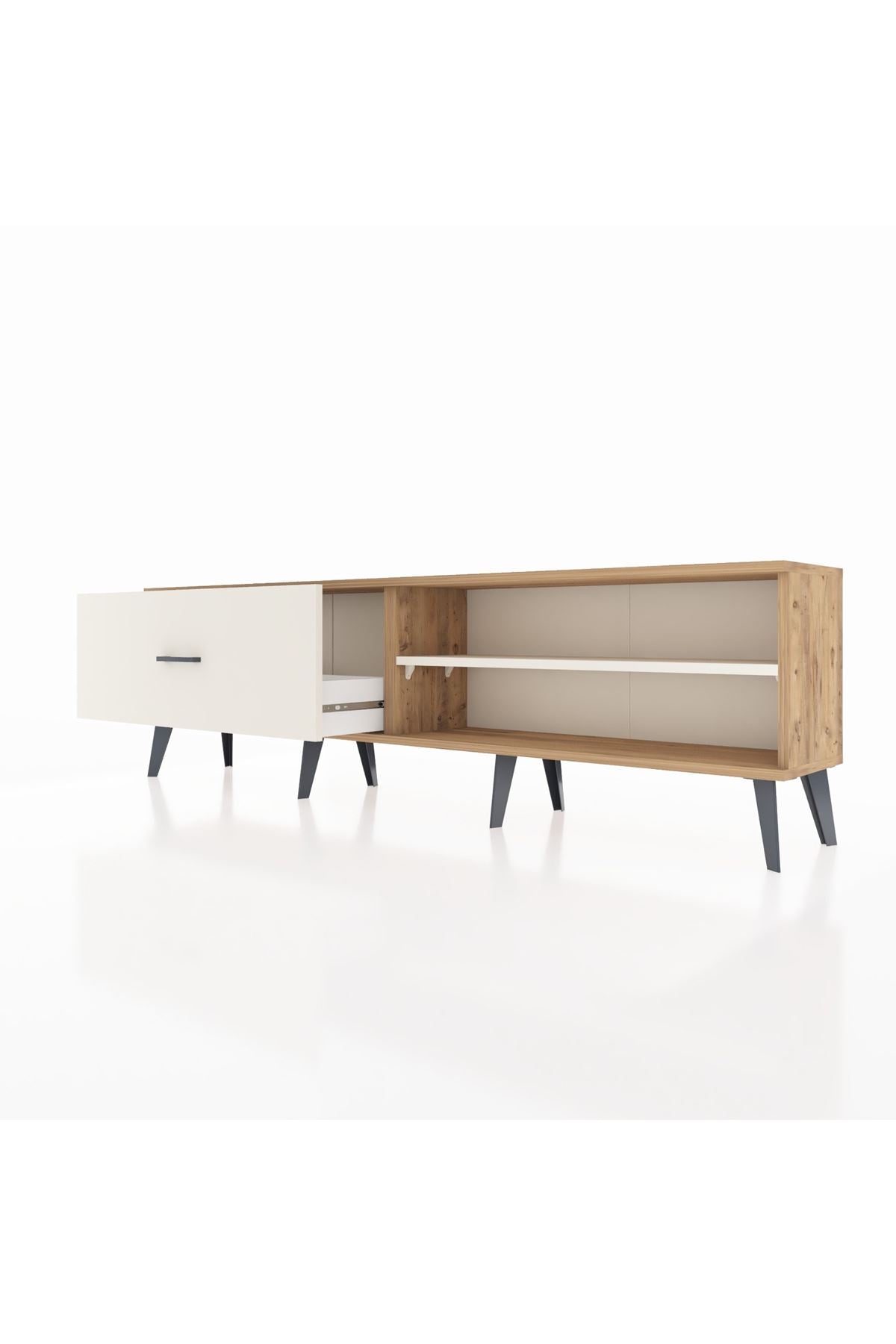 Arges TV Ünitesi Tek Raflı Tek Çekmeceli  176x30x51 Çam-Aytaşı/Aytaşı