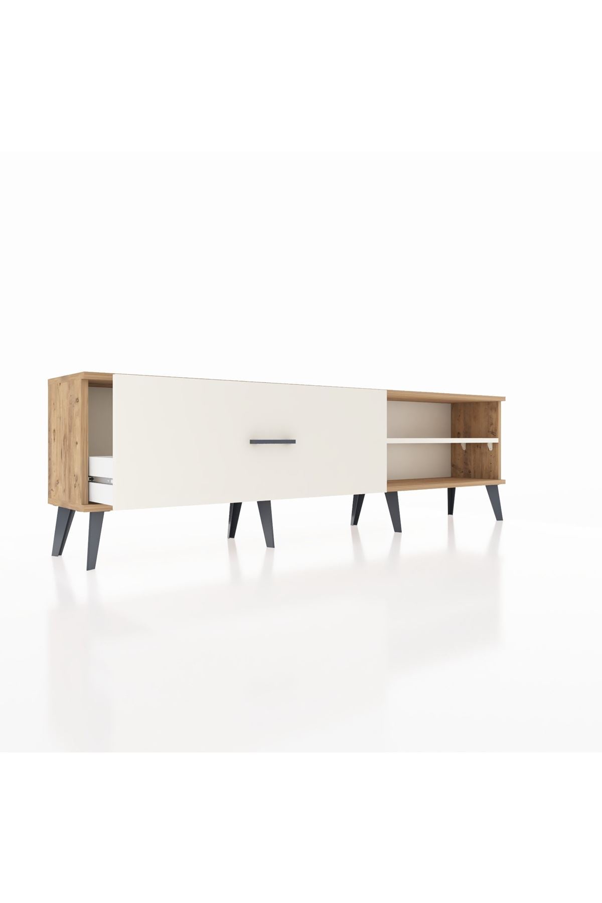 Arges TV Ünitesi Tek Raflı Tek Çekmeceli  176x30x51 Çam-Aytaşı/Aytaşı