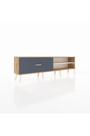 Arges TV Ünitesi Tek Raflı Tek Çekmeceli  176x30x51 Çam-Aytaşı/Antrasit