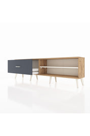 Arges TV Ünitesi Tek Raflı Tek Çekmeceli  176x30x51 Çam-Aytaşı/Antrasit