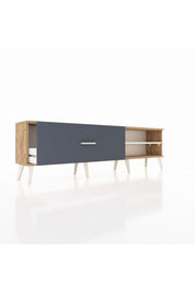 Arges TV Ünitesi Tek Raflı Tek Çekmeceli  176x30x51 Çam-Aytaşı/Antrasit