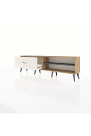 Arges TV Ünitesi Tek Raflı Tek Çekmeceli  176x30x51 Çam-Antrasit/Aytaşı