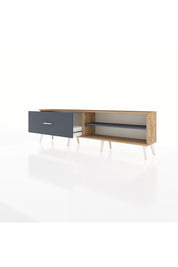 Arges TV Ünitesi Tek Raflı Tek Çekmeceli  176x30x51 Çam-Antrasit/Antrasit