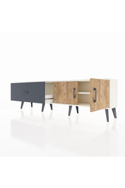 Arges TV Ünitesi Tek Raflı Tek Çekmeceli 2 Kapaklı 176x30x51 Aytaşı-Çam/Antrasit