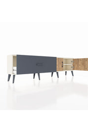 Arges TV Ünitesi Tek Raflı Tek Çekmeceli 2 Kapaklı 176x30x51 Aytaşı-Çam/Antrasit