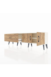 Arges TV Ünitesi Tek Raflı Tek Çekmeceli 2 Kapaklı 176x30x51 Aytaşı-Çam/Çam