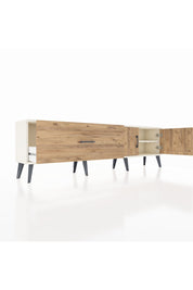 Arges TV Ünitesi Tek Raflı Tek Çekmeceli 2 Kapaklı 176x30x51 Aytaşı-Çam/Çam