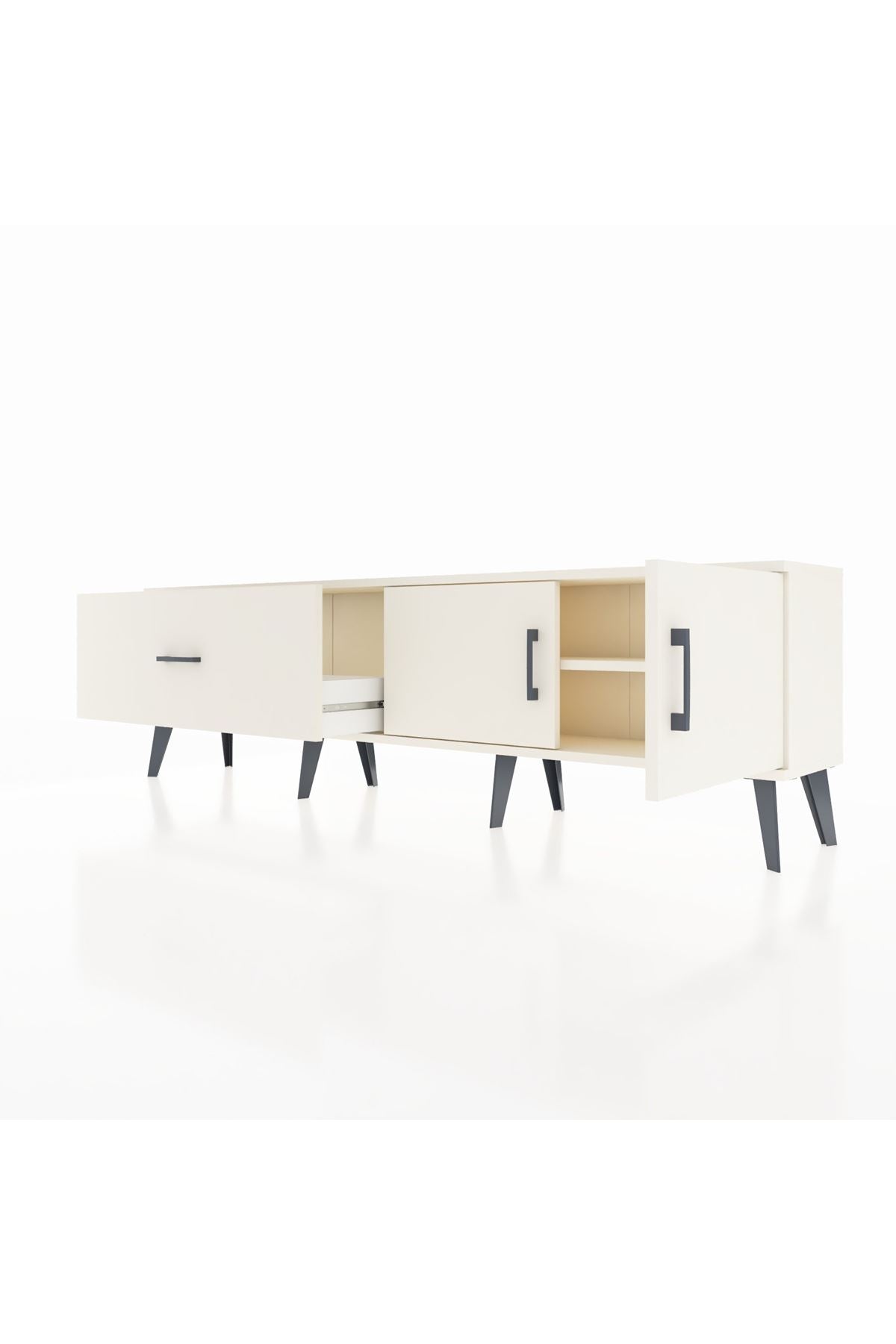 Arges TV Ünitesi Tek Raflı Tek Çekmeceli 2 Kapaklı 176x30x51 Aytaşı-Aytaşı/Aytaşı