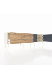 Arges TV Ünitesi Tek Raflı Tek Çekmeceli 2 Kapaklı 176x30x51 Aytaşı-Antrasit/Çam