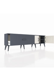 Arges TV Ünitesi Tek Raflı Tek Çekmeceli 2 Kapaklı 176x30x51 Antrasit-Aytaşı/Antrasit