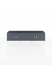 Arges TV Ünitesi Tek Raflı Tek Çekmeceli 2 Kapaklı 176x30x51 Antrasit-Antrasit/Antrasit