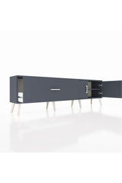 Arges TV Ünitesi Tek Raflı Tek Çekmeceli 2 Kapaklı 176x30x51 Antrasit-Antrasit/Antrasit