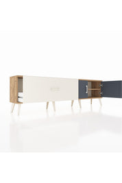 Arges TV Ünitesi Tek Raflı Tek Çekmeceli 2 Kapaklı 176x30x51 Çam-Antrasit/Aytaşı