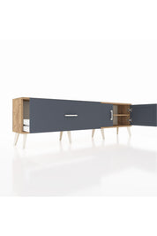 Arges TV Ünitesi Tek Raflı Tek Çekmeceli 2 Kapaklı 176x30x51 Çam-Antrasit/Antrasit