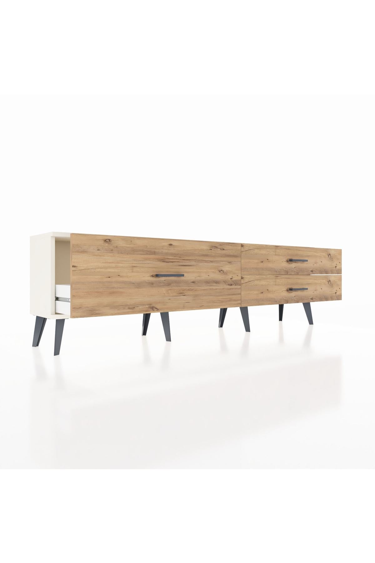 Arges TV Ünitesi 3 Çekmeceli  176x30x51 Aytaşı-Aytaşı/Çam