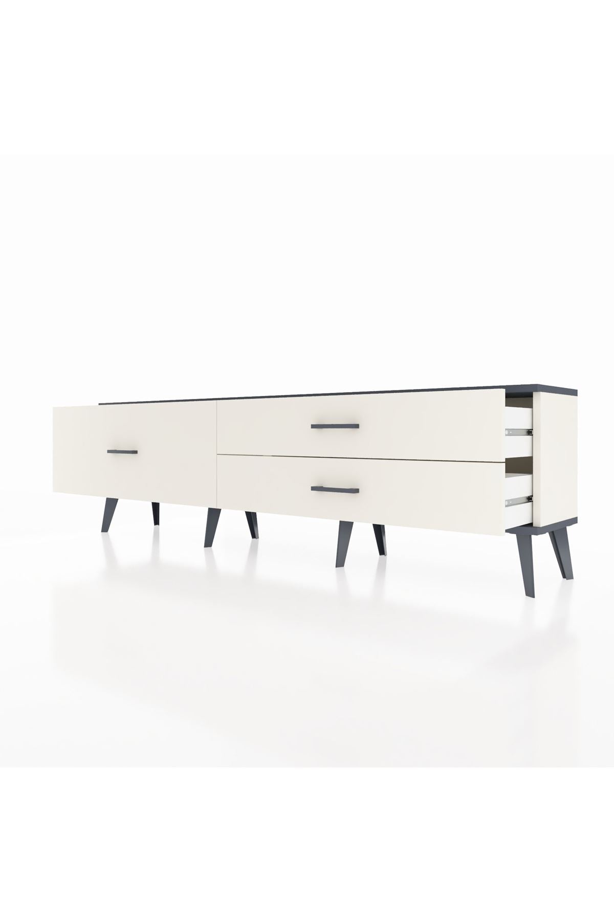 Arges TV Ünitesi 3 Çekmeceli  176x30x51 Aytaşı-Antrasit/Aytaşı