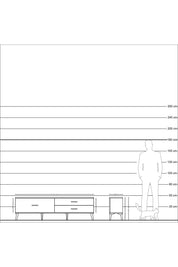 Arges TV Ünitesi 3 Çekmeceli  176x30x51 Aytaşı-Antrasit/Antrasit