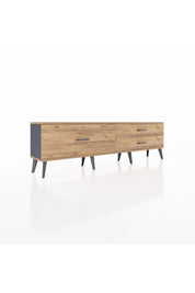 Arges TV Ünitesi 3 Çekmeceli  176x30x51 Antrasit-Çam/Çam