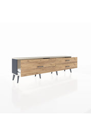 Arges TV Ünitesi 3 Çekmeceli  176x30x51 Antrasit-Aytaşı/Çam