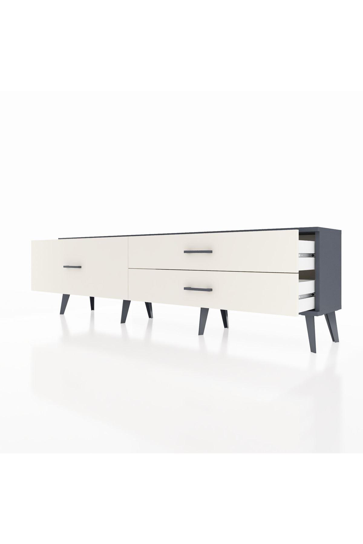 Arges TV Ünitesi 3 Çekmeceli  176x30x51 Antrasit-Antrasit/Aytaşı