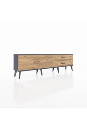 Arges TV Ünitesi 3 Çekmeceli  176x30x51 Antrasit-Antrasit/Çam