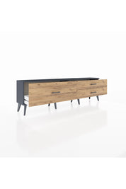 Arges TV Ünitesi 3 Çekmeceli  176x30x51 Antrasit-Antrasit/Çam