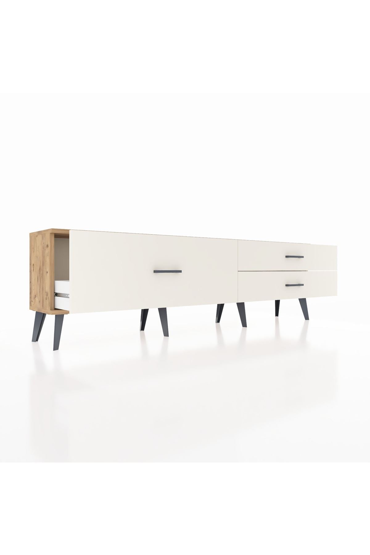 Arges TV Ünitesi 3 Çekmeceli  176x30x51 Çam-Çam/Aytaşı