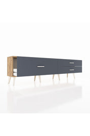 Arges TV Ünitesi 3 Çekmeceli  176x30x51 Çam-Çam/Antrasit