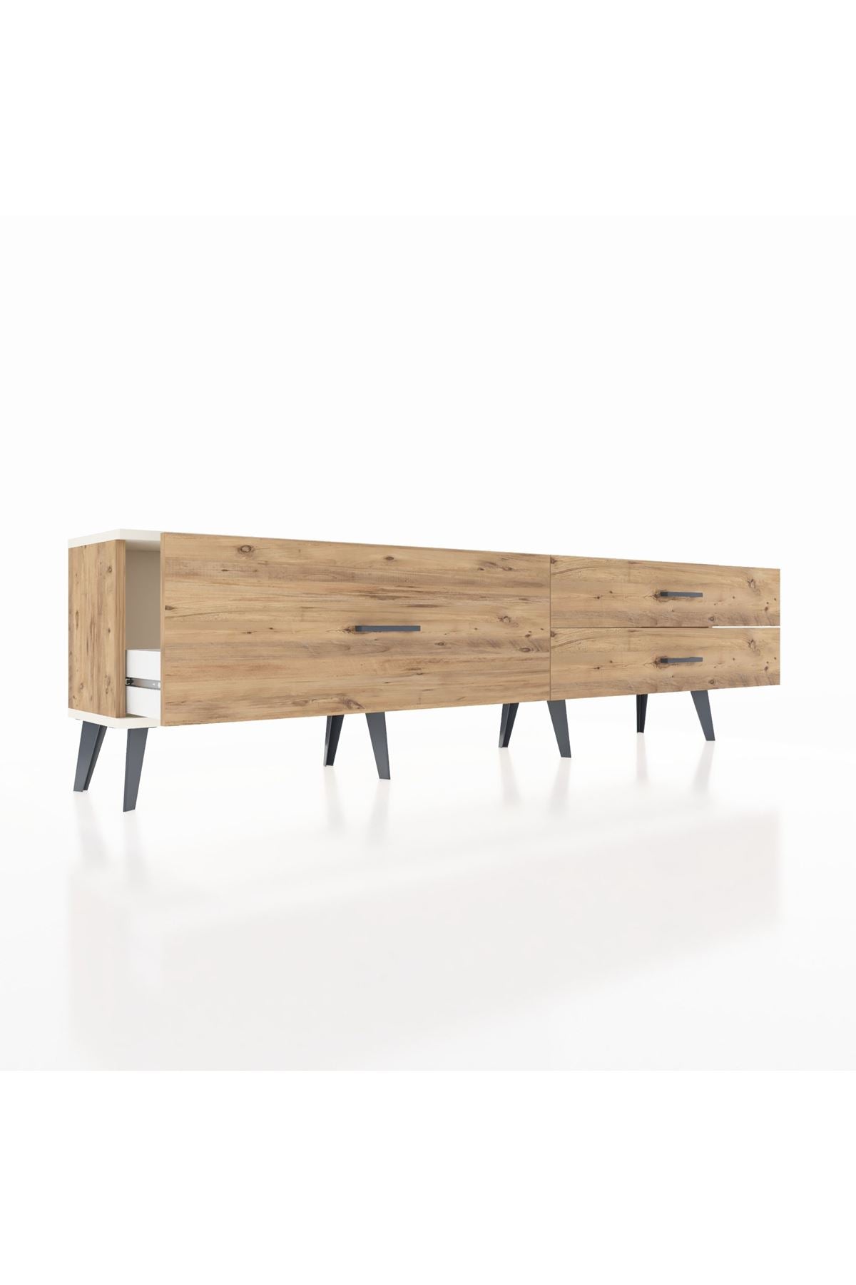 Arges TV Ünitesi 3 Çekmeceli  176x30x51 Çam-Aytaşı/Çam