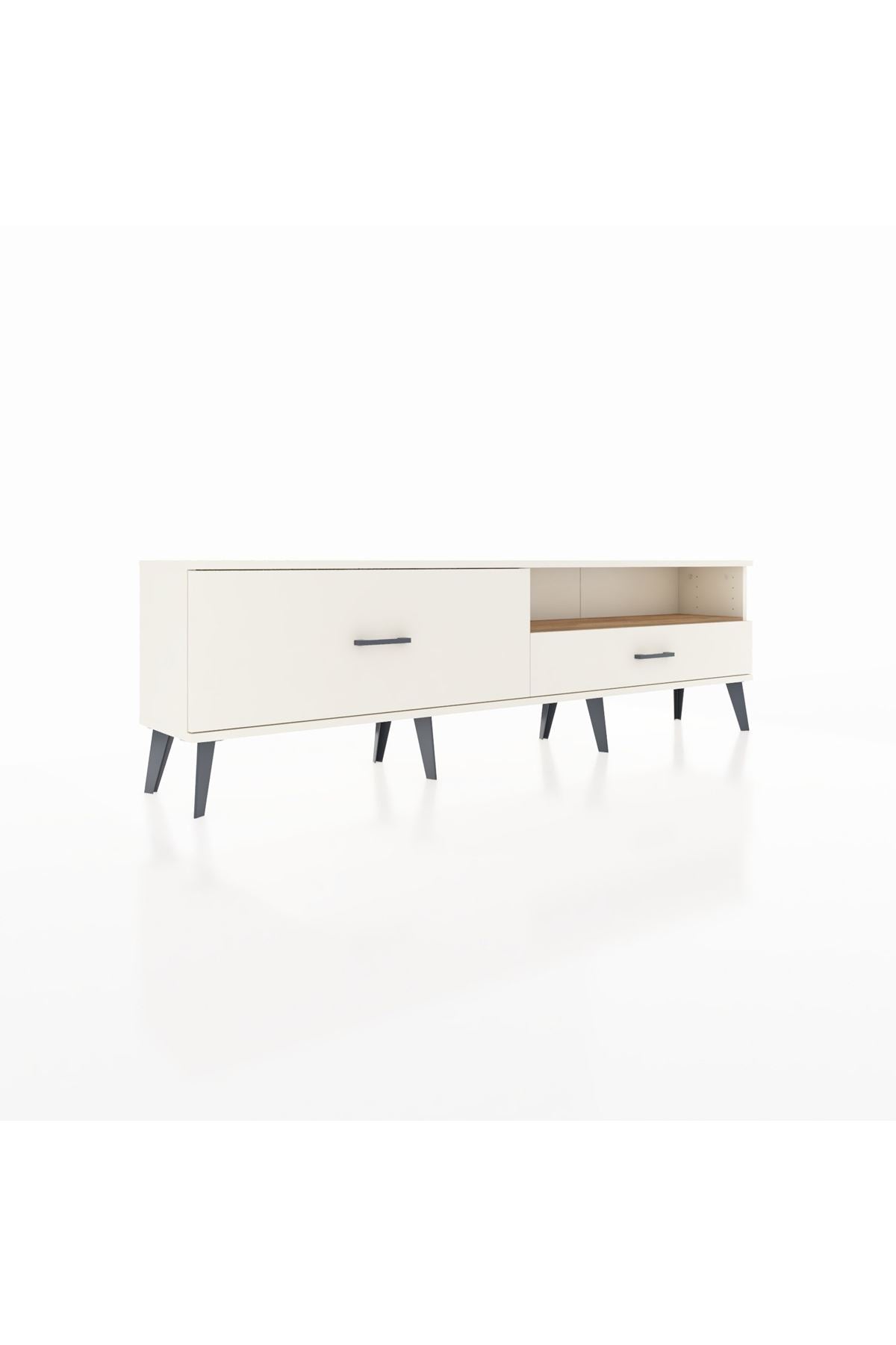 Arges TV Ünitesi Tek Raflı 2 Çekmeceli  176x30x51 Aytaşı-Çam/Aytaşı