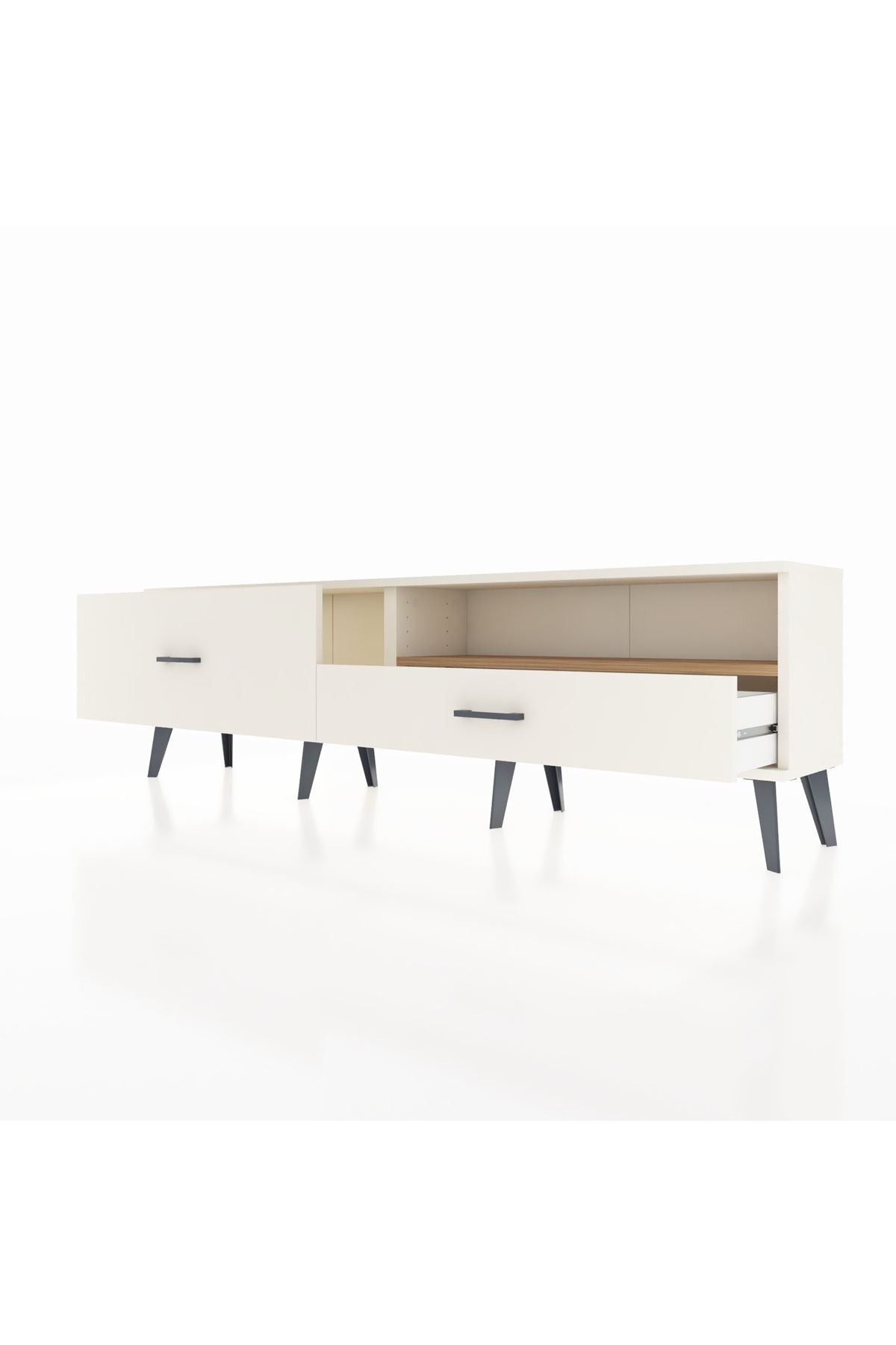 Arges TV Ünitesi Tek Raflı 2 Çekmeceli  176x30x51 Aytaşı-Çam/Aytaşı