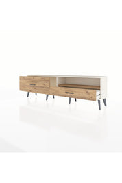 Arges TV Ünitesi Tek Raflı 2 Çekmeceli  176x30x51 Aytaşı-Çam/Çam