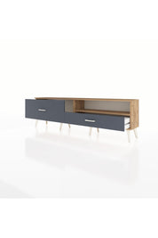Arges TV Ünitesi Tek Raflı 2 Çekmeceli  176x30x51 Çam-Çam/Antrasit