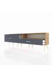 Arges TV Ünitesi Tek Raflı 2 Çekmeceli  176x30x51 Çam-Çam/Antrasit