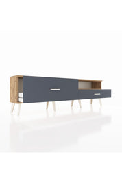 Arges TV Ünitesi Tek Raflı 2 Çekmeceli  176x30x51 Çam-Çam/Antrasit