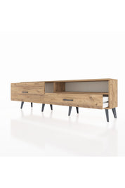 Arges TV Ünitesi Tek Raflı 2 Çekmeceli  176x30x51 Çam-Çam/Çam