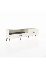 Arges TV Ünitesi Tek Raflı 2 Çekmeceli  176x30x51 Aytaşı-Antrasit/Aytaşı