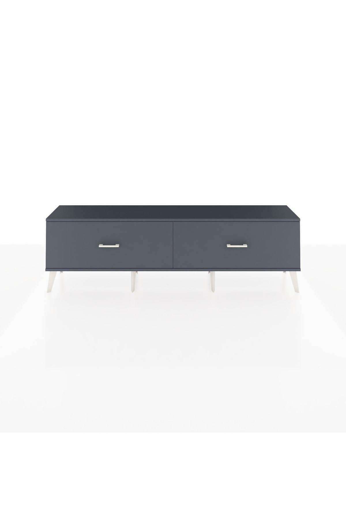 Arges TV Ünitesi 2 Çekmeceli  176x30x51 Çam-Antrasit/Antrasit