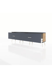 Arges TV Ünitesi 2 Çekmeceli  176x30x51 Çam-Antrasit/Antrasit