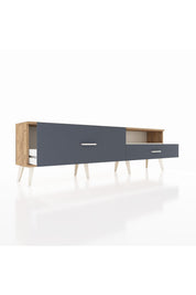 Arges TV Ünitesi Tek Raflı 2 Çekmeceli  176x30x51 Çam-Aytaşı/Antrasit