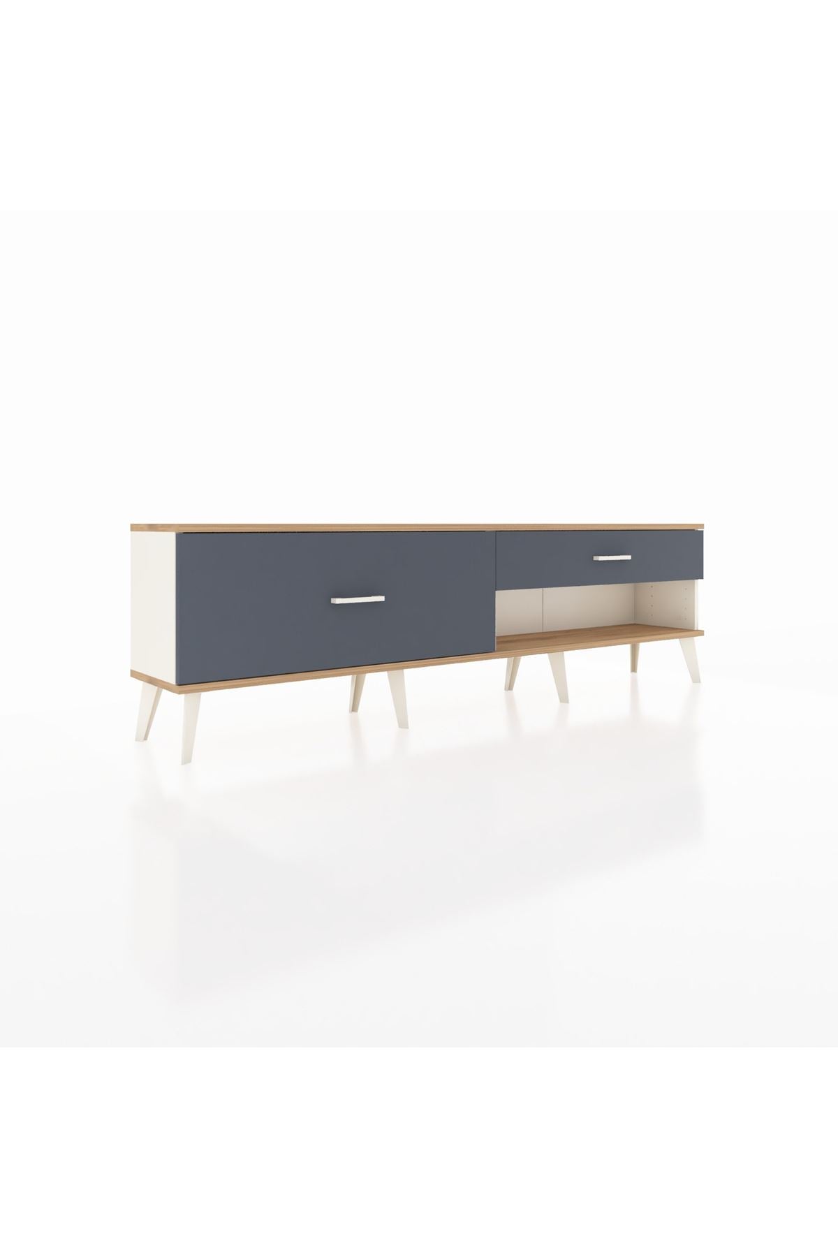 Arges TV Ünitesi 2 Çekmeceli  176x30x51 Aytaşı-Çam/Antrasit