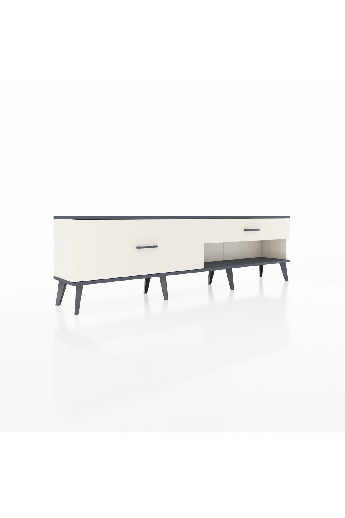 Arges TV Ünitesi 2 Çekmeceli  176x30x51 Aytaşı-Antrasit/Aytaşı