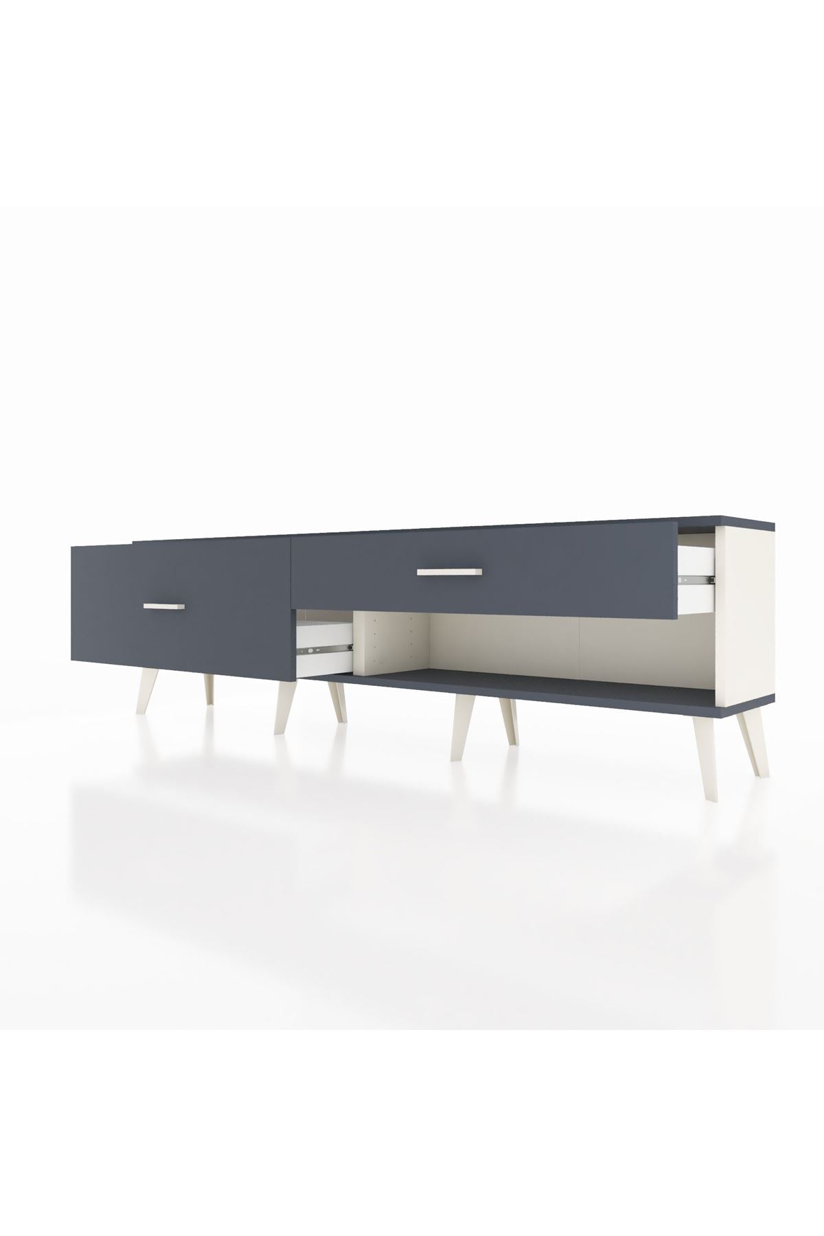 Arges TV Ünitesi 2 Çekmeceli  176x30x51 Aytaşı-Antrasit/Antrasit